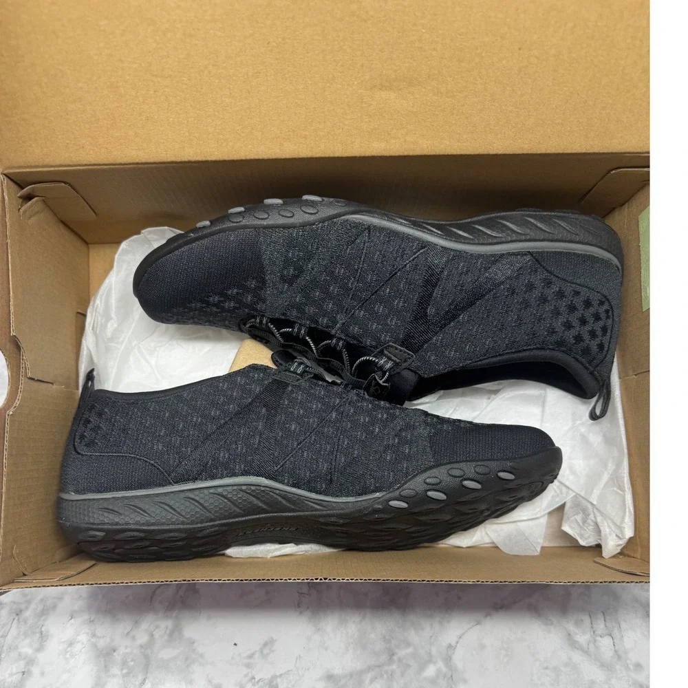 Skechers Relaxed Fit Breathe-Easy Sere-Knity Black Sneakers 100769 BLK Women 9.5